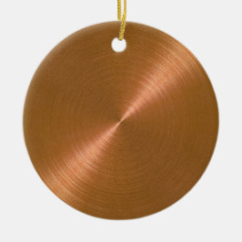 Ornamento Personalizado de Copper Sheen Christmas