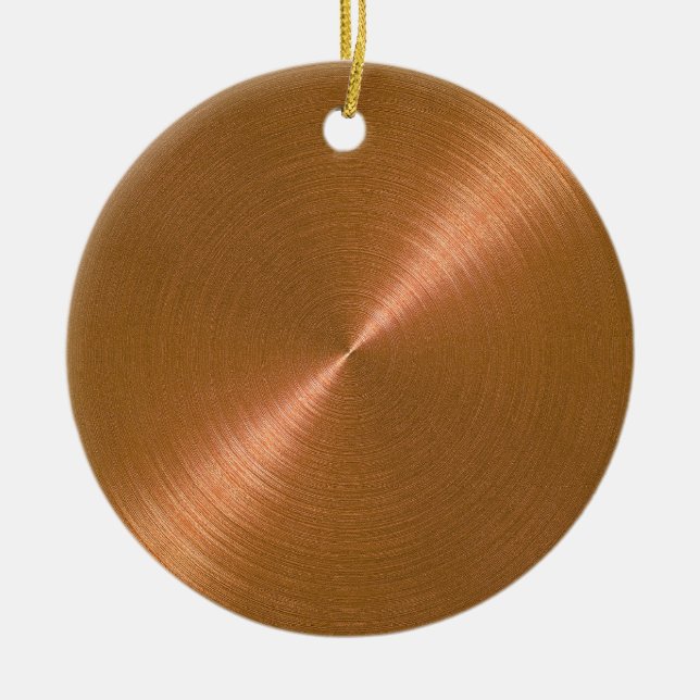 Ornamento Personalizado de Copper Sheen Christmas (Frente)