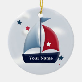Ornamento Personalizado de Design de Navio de Nave