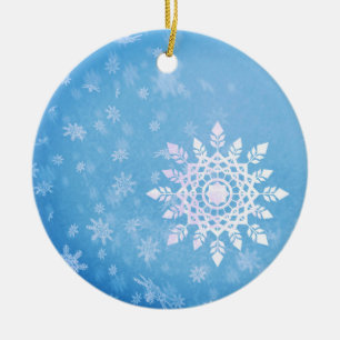 Ornamento Personalizado de Flocos de Neve