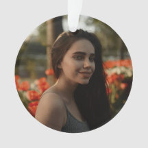 Ornamento Personalizado de Foto de Aniversário