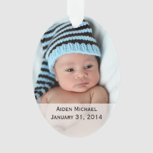 Ornamento Personalizado de Fotos para Bebês