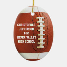 Ornamento Personalizado De Futebol Oval