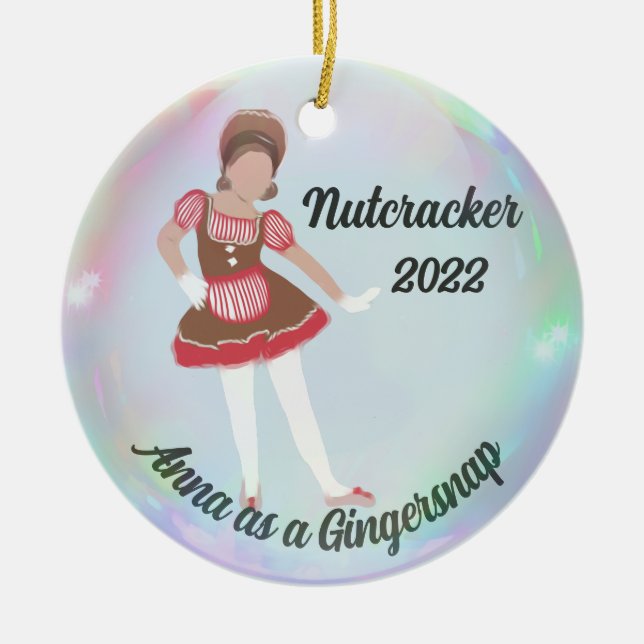 Ornamento Personalizado de Invólucro - Gingersnap (Frente)