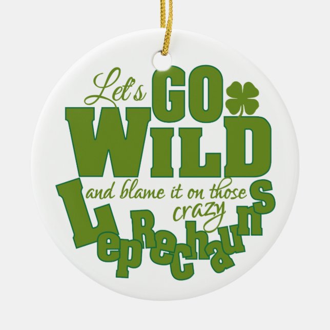 Ornamento personalizado de Leprechaun (Frente)