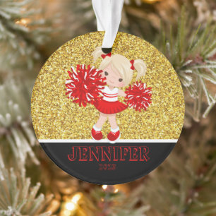 Ornamento Personalizado de Líder de Cheeraquilo Ve