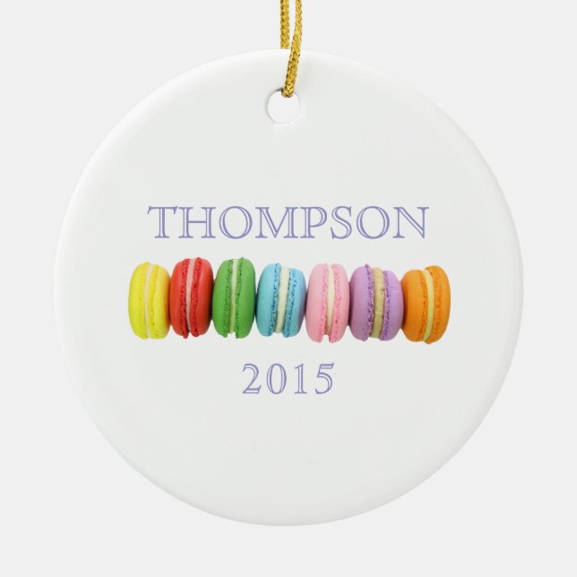 Ornamento Personalizado de Macarons (Frente)