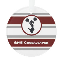 Ornamento Personalizado de Maroon e Cheerleaderes