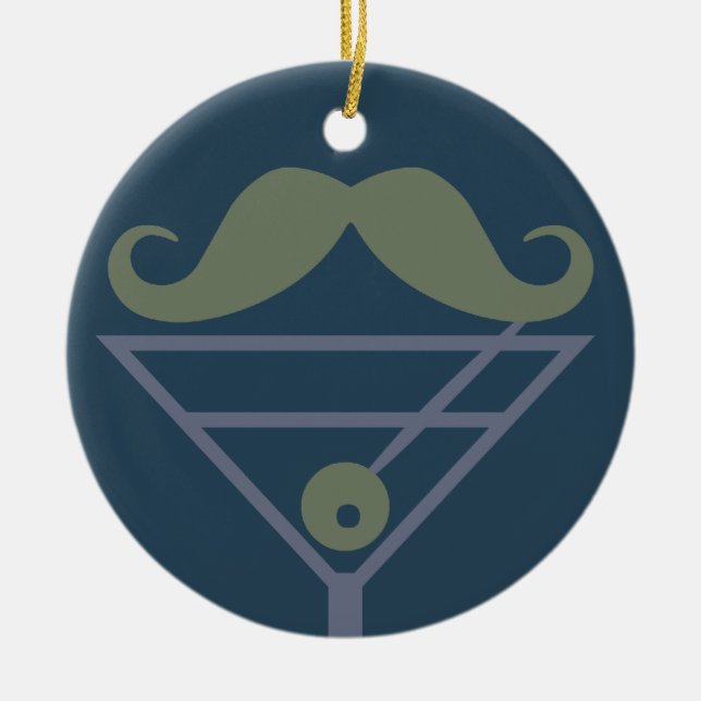 ornamento personalizado de Martini Mustache (Frente)