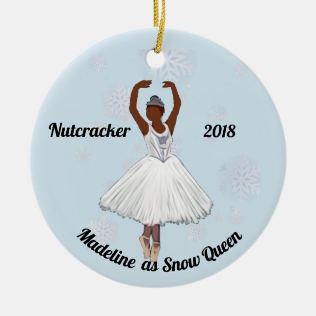 Ornamento Personalizado de Nozes - Rainha de Neve (Frente)