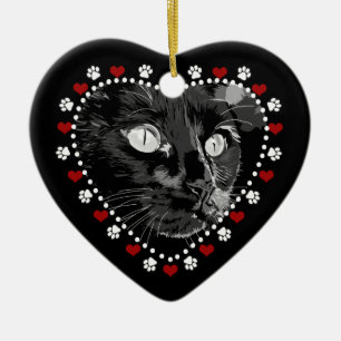 Ornamento Personalizado de Peixes de Gato Preto e 