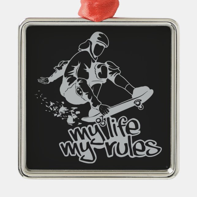 Ornamento personalizado de skate (Frente)