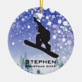 Ornamento Personalizado de Snowboard