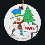 Ornamento Personalizado de Snowman<br><div class="desc">Nome de edição do Snowman Personalizado</div>