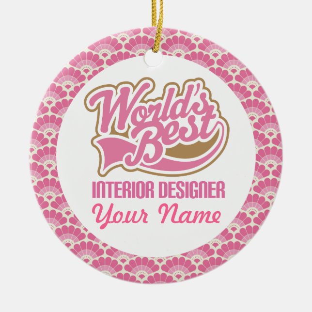 Ornamento personalizado designer de interiores do (Frente)