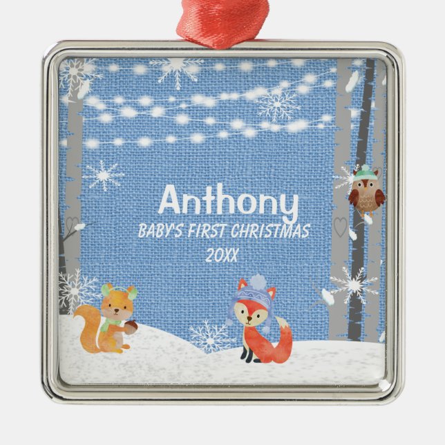 Ornamento personalizado do animal do Natal dos (Frente)