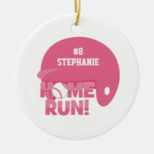 Ornamento personalizado do capacete do home run do