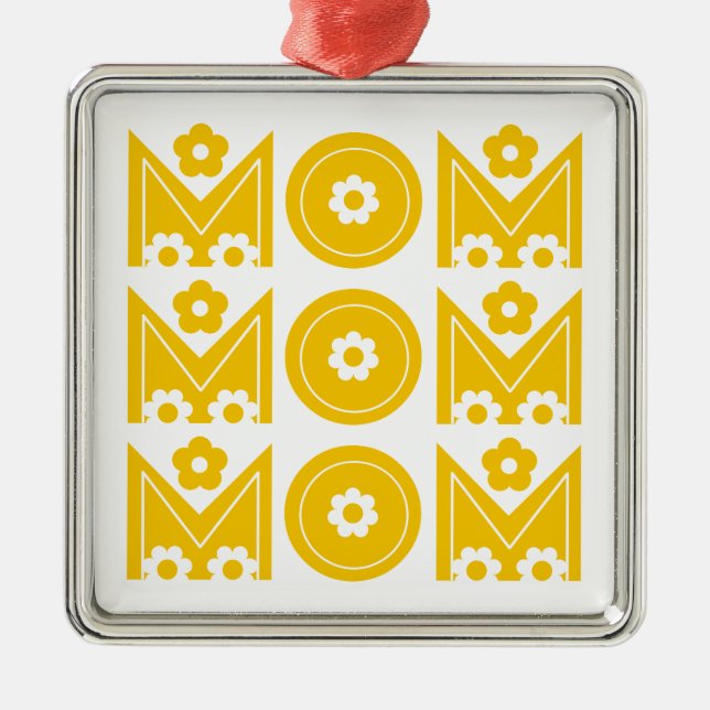 Ornamento personalizado do Dia de as mães da mãe (Frente)