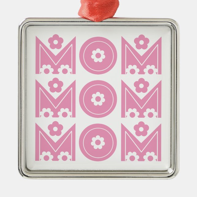 Ornamento personalizado do Dia de as mães da mãe (Frente)