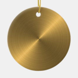 Ornamento Personalizado do Dourado Sheen Christmas