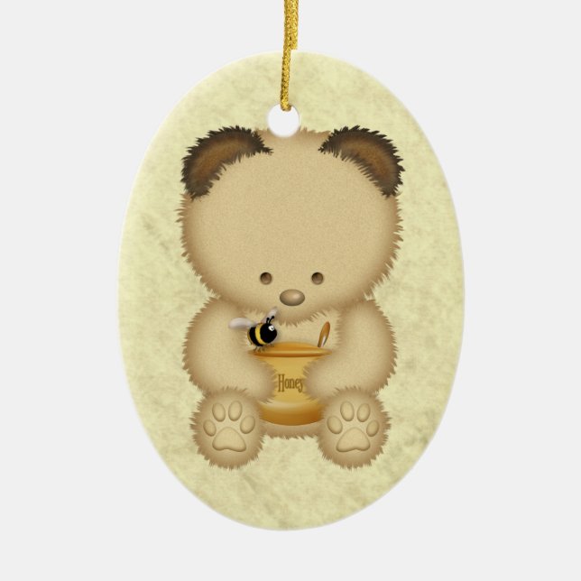 Ornamento Personalizado do Honey Bear (Frente)