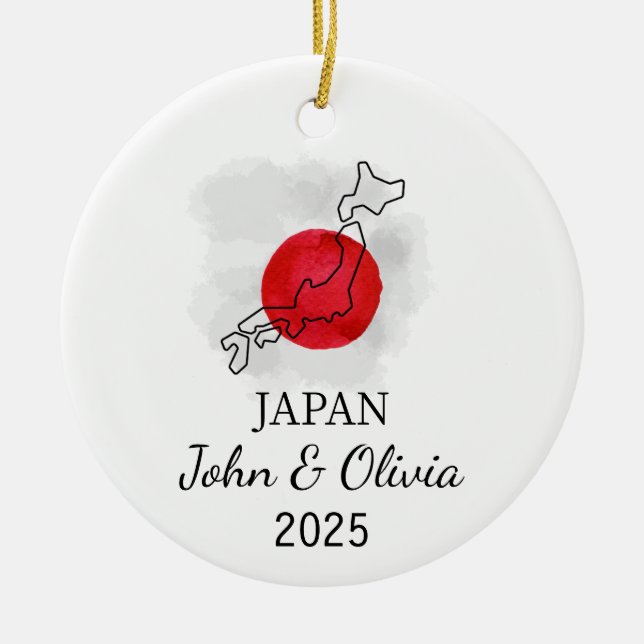 Ornamento Personalizado do Japão, Presente de Band (Frente)