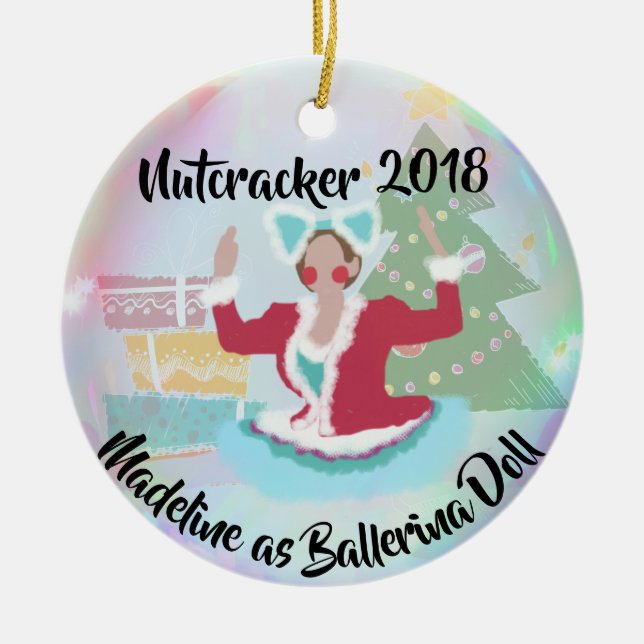 Ornamento personalizado do Nutcracker - boneca da (Frente)