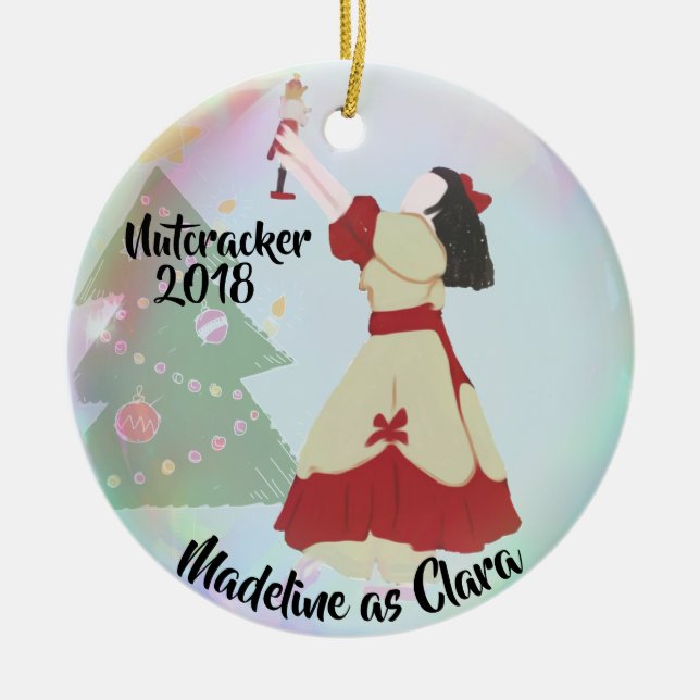 Ornamento personalizado do Nutcracker - Clara (Frente)