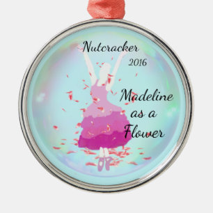 Ornamento personalizado do Nutcracker - flor