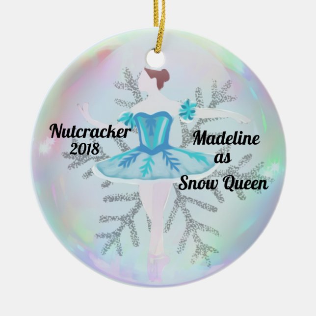 Ornamento personalizado do Nutcracker - rainha da (Frente)