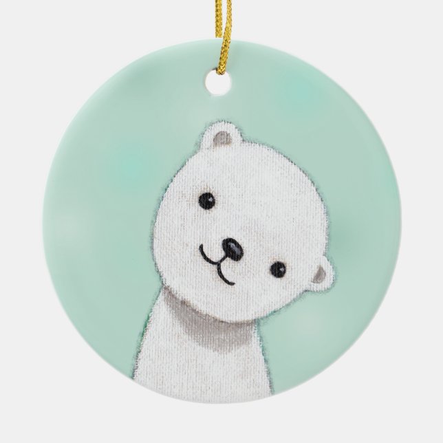 Ornamento personalizado do ornamento do bebê (Frente)