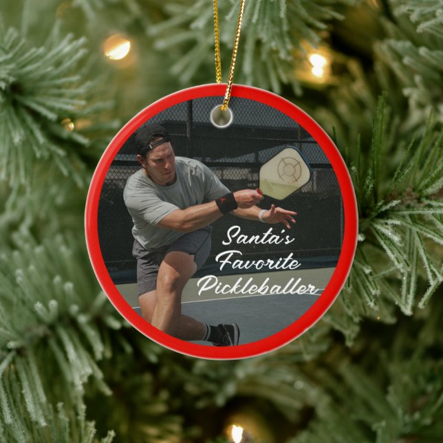 Ornamento Personalizado do Pickleball de Natal (Árvore)