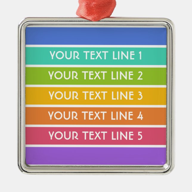 Ornamento personalizado do Rainbow Colors (Frente)