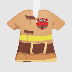 Ornamento personalizado do sapador-bombeiro do