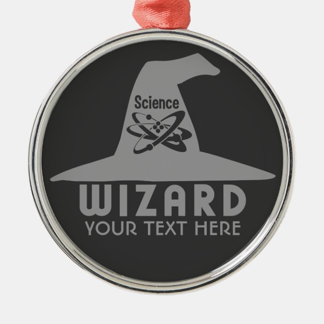 ornamento personalizado do Science Wizard (Frente)