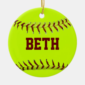 Ornamento personalizado do softball