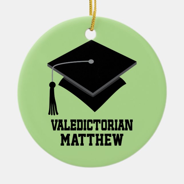 Ornamento personalizado do Valedictorian (Frente)