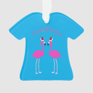 Ornamento Personalizado Flamingos Flamingo Belles de Natal