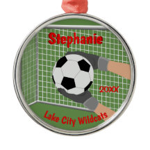 Ornamento personalizado Goalie do futebol
