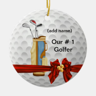 Ornamento personalizado GOLFE do NATAL