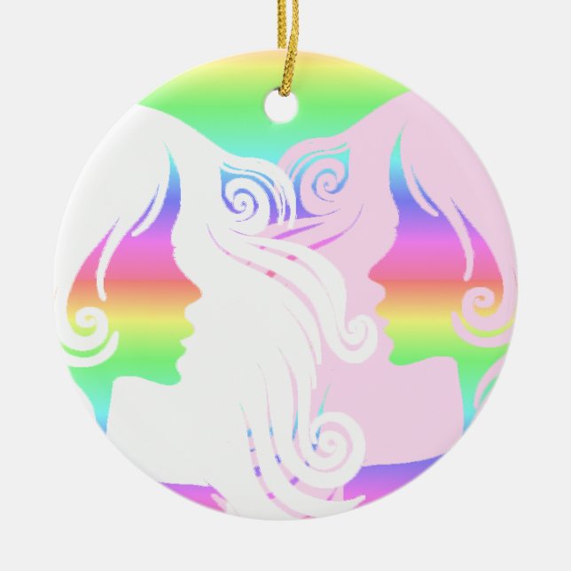 Ornamento Personalizado LGBT para Lésbicas bonito (Frente)
