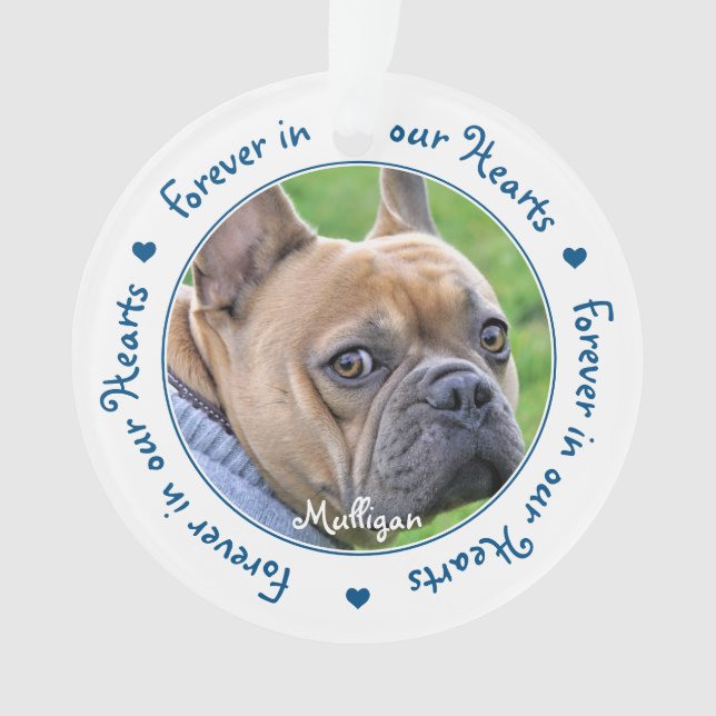 Ornamento Personalizado para sempre em nosso Memorial Pet (Frente)