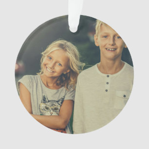 Ornamento Personalizado Personalizado 2 Foto Duplo Lado