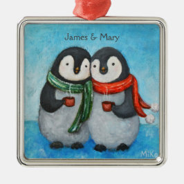 Ornamento Personalizado Primeiro Natal Junto Pingu