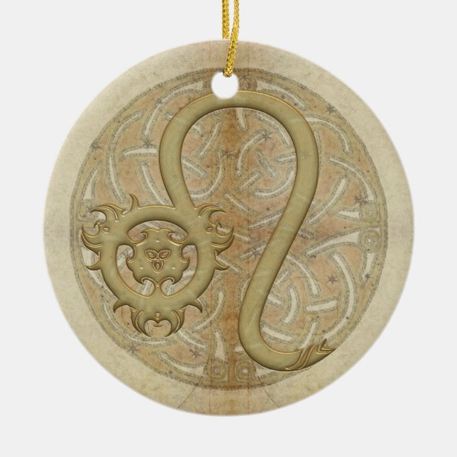 Ornamento personalizado sinal da estrela de Leo (Frente)