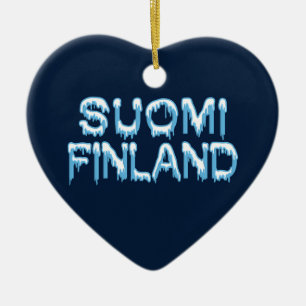 Ornamento personalizado Snowy Finlândia