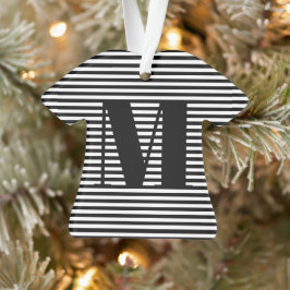 Ornamento Personalizar faixas iniciais do monograma no Natal