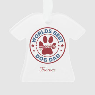 Ornamento Personalizar o melhor Pai de cães Yorkshire