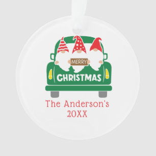 Ornamento Personalizar o Natal dos Gnomos de Natal