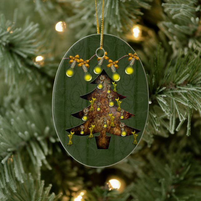 Ornamento Personalizável de Árvore Metálica Steamp (Árvore)